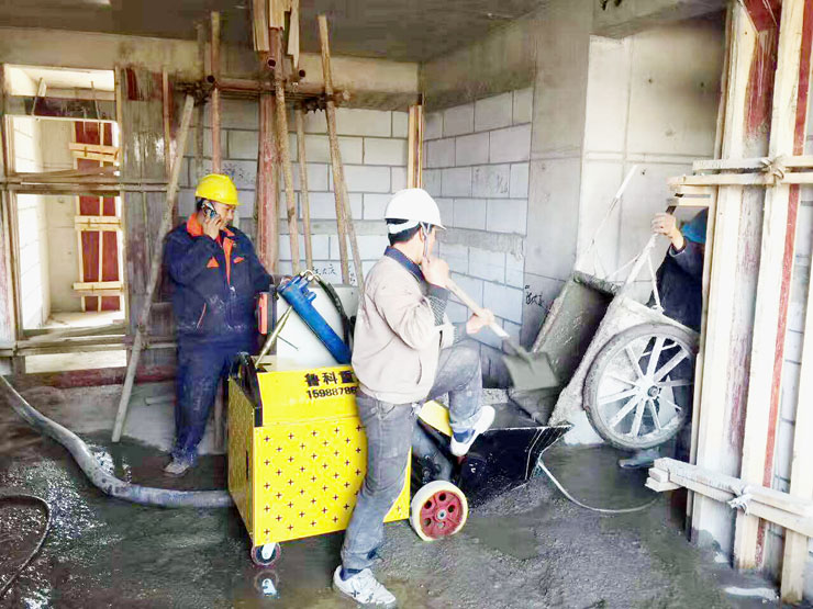 4月17日二次結構泵合作南通四建秣陵項目